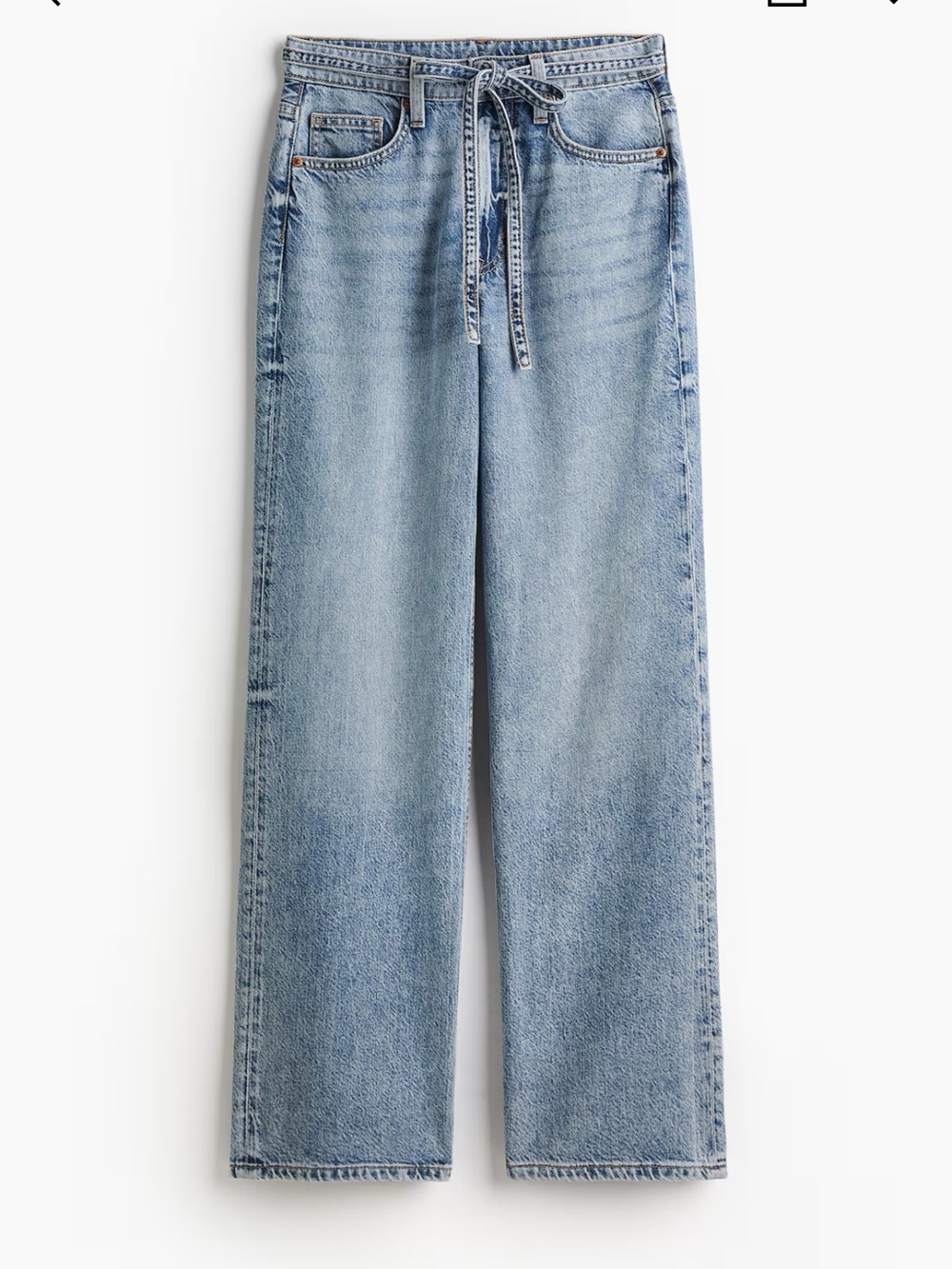 H&M Feather Soft wide leg jeans size 0